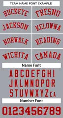 Gray Red Classic Team Basketball Jersey 3