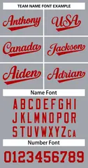 Gray Red Classic Team Basketball Jersey 3