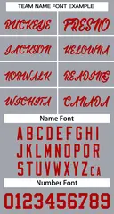 Gray Red Classic Team Basketball Jersey 3