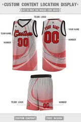 Gray Red Galaxy Graffiti Pattern Basketball Jersey 2