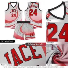 Gray Red Galaxy Graffiti Pattern Basketball Jersey 5