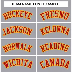 Gray Red-Gold Classic Varsity Full-Snap Letterman Jacket 3