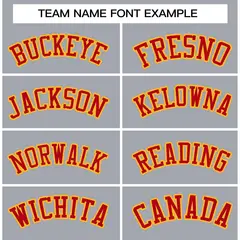 Gray Red-Gold Classic Varsity Full-Snap Letterman Jacket 5