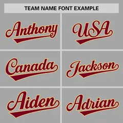 Gray Red-Khaki Raglan Sleeves Authentic Baseball Jersey 3