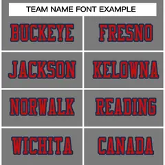 Gray Red-Navy Classic Style Authentic Football Jersey 3