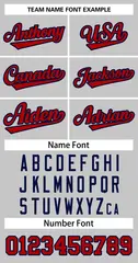 Gray Red-Navy Classic Team Basketball Jersey 3