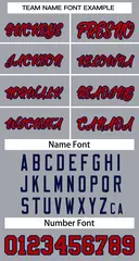 Gray Red-Navy Classic Team Basketball Jersey 3