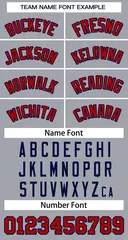 Gray Red-Navy Classic Team Basketball Jersey 3