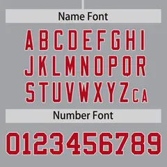 Gray Red Phonetic Rhythm Authentic Baseball Jersey 4
