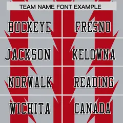 Gray Red Razr Stripe Graffiti Pattern Flag Football Jersey 3
