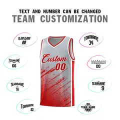 Gray Red Splash Basketball Kit for Team Play 4