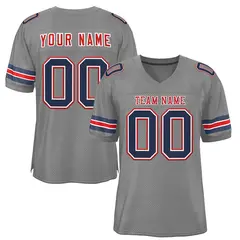 Gray Red-White Classic Style Authentic Football Jersey 1