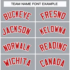 Gray Red-White Classic Style Hockey Jersey 3