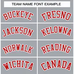 Gray Red-White Classic Style Hockey Jersey 3