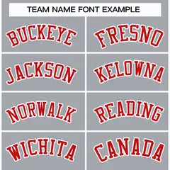 Gray Red-White Classic Style Hockey Jersey 3