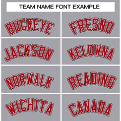 Gray Red-White Classic Varsity Full-Snap Letterman Jacket 3