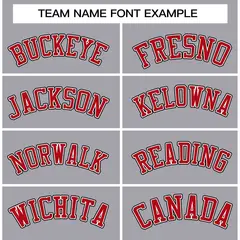 Gray Red-White Classic Varsity Full-Snap Letterman Jacket 3