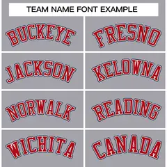 Gray Red-White Classic Varsity Full-Snap Letterman Jacket 3