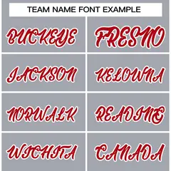 Gray Red-White Classic Varsity Full-Snap Letterman Jacket 5