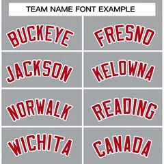 Gray Red-White Raglan Varsity Full-Snap Letterman Jacket 3