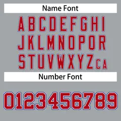 Gray Red-White Raglan Varsity Full-Snap Letterman Jacket 4