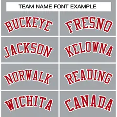 Gray Red-White Raglan Varsity Full-Snap Letterman Jacket 3