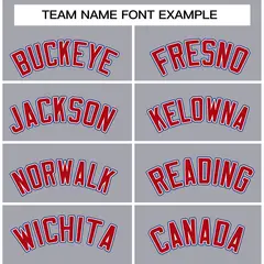 Gray Red-White Raglan Varsity Full-Snap Letterman Jacket 5