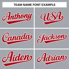 Gray Red-White Raglan Varsity Full-Snap Letterman Jacket 5