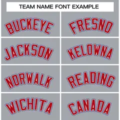 Gray Red-White Raglan Varsity Full-Snap Letterman Jacket 5