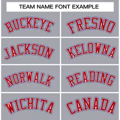 Gray Red-White Raglan Varsity Full-Snap Letterman Jacket 5