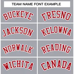 Gray Red-White Raglan Varsity Full-Snap Letterman Jacket 5