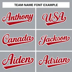 Gray Red-White Raglan Varsity Full-Snap Letterman Jacket 5