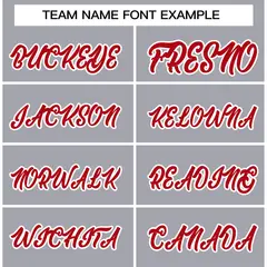 Gray Red-White Raglan Varsity Full-Snap Letterman Jacket 5