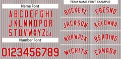 Gray Red-White Stripe Authentic Fashion Baseball Jersey 3