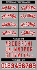Gray Red-White Striped Sleeveless Fashion Baseball Jersey 5
