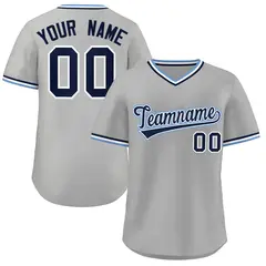 Gray Royal Classic Authentic Pullover Baseball Jersey 1