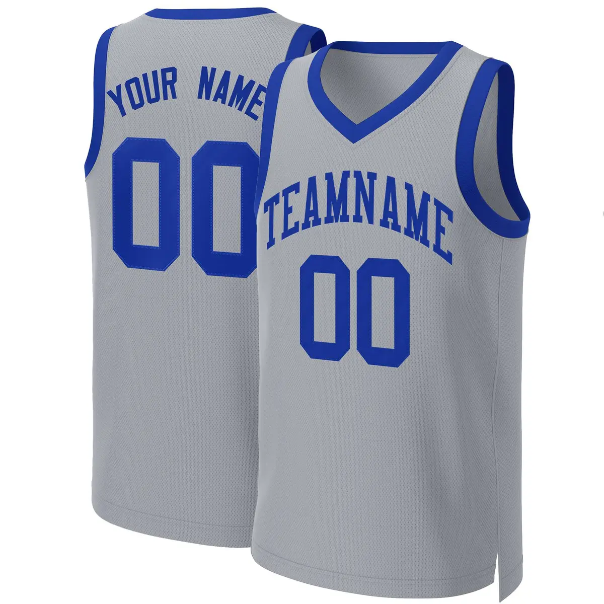 Gray Royal Classic Basketball Jersey