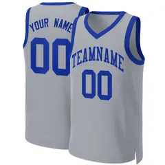 Gray Royal Classic Basketball Jersey