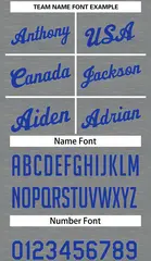 Gray Royal Classic Basketball Jersey 4