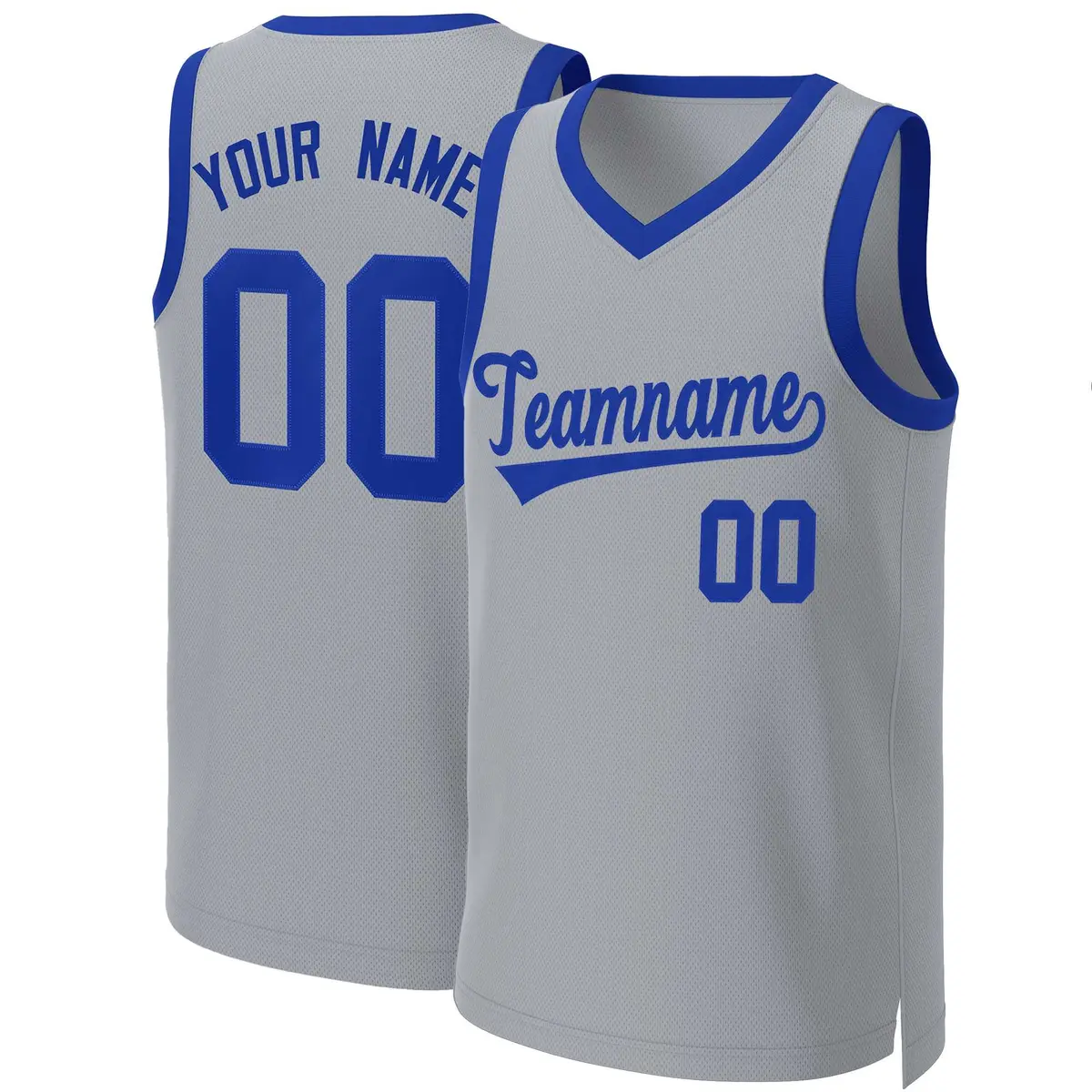 Gray Royal Classic Basketball Jersey
