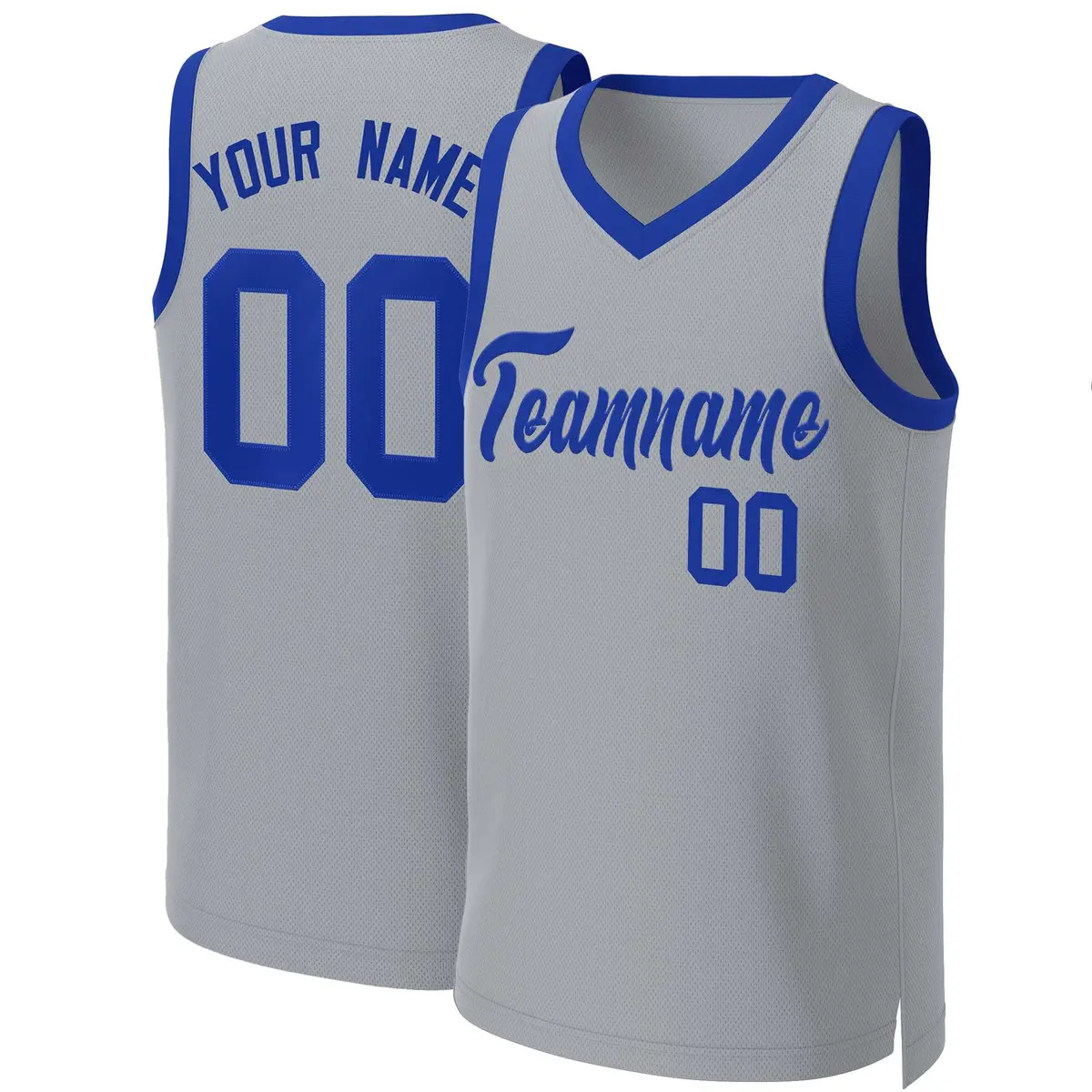 Gray Royal Classic Basketball Jersey