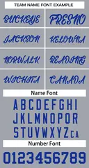 Gray Royal Classic Basketball Jersey 3