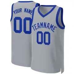 Gray Royal Classic Basketball Jersey 1