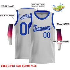 Gray Royal Classic Casual Basketball Jersey 2