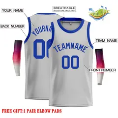 Gray Royal Classic Casual Basketball Jersey 2