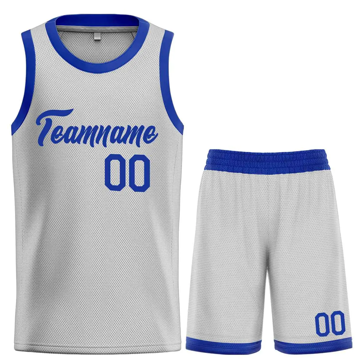 Gray Royal Classic Heal Sports Basketball Jersey Uniform Set