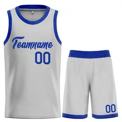 Gray Royal Classic Heal Sports Basketball Jersey Uniform Set