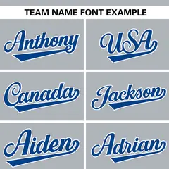 Gray Royal Flame Graffiti Authentic Baseball Jersey 3