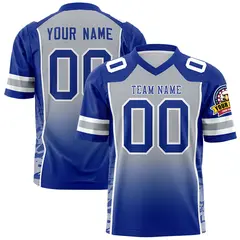 Gray Royal Gradient Side Pattern Football Jersey