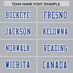 Gray Royal Gradient Side Pattern Football Jersey 3